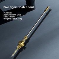 Lance de dragon chinois en mousse PU légère et sûre, 39,4 pouces, vente en gros d'usine, jouet de cosplay pour enfants