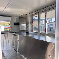 Remorque à desserts sur mesure en acier inoxydable avec réfrigérateur et congélateur pour les entreprises de restauration, bon service après-vente