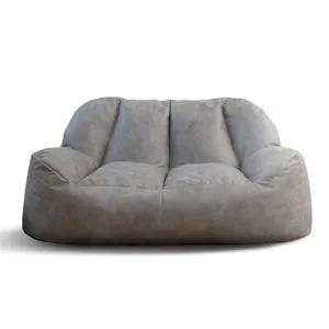Роскошный одноместный диван-мешок LUCKYSAC с двумя сиденьями, современный водонепроницаемый диван-мешок для гостиной, стулья для пола, угловой диван-кровать