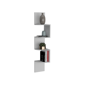 Étagère murale flottante Roy Corner à 4 niveaux, blanche, moderne - Product Image 5