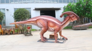 Dinosaure animatronique Parasaurolophus de la période jurassique, réaliste en métal, pour les parcs à thème, les centres commerciaux et les aéroports - Product Image 4
