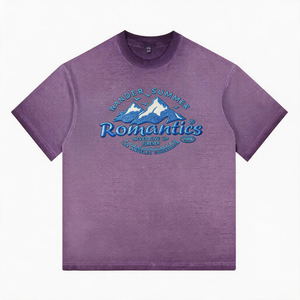 T-shirt in cotone pesante 280gsm, lavaggio acido, stile vintage streetwear, alta qualità, <span class=keywords><strong>stampa</strong></span> in stile street americano. - Product Image 5