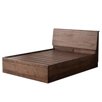 Dingshuai Nordisches Massivholz-Doppelbett mit Stauraum, Hochbett-Design, Luftdruck-Gaslift-Mechanismus