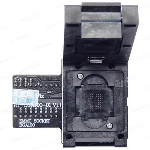 Reader programming adapter of EMMC100 BGA100 IC test socket Nand flash Pitch 1.0mm 14x18mm