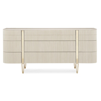 Commode de rangement moderne glamour de luxe en bois massif courbé Commode comme meuble d'appoint pour chambre à coucher Commode de chambre à coucher le coup de foudre