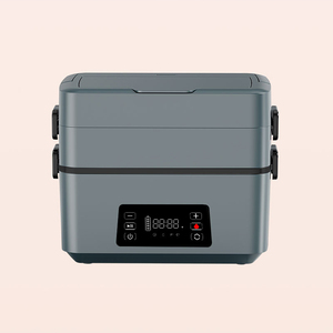 Boîte à lunch <span class=keywords><strong>chauffante</strong></span> portable sans fil de qualité supérieure à 2 compartiments, 2 en 1, avec contrôle de la température, boîte à lunch électrique pour camionneurs - Product Image 6