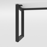 Bureau d'angle en L personnalisé et durable, moderne, blanc, avec pieds en métal noir, facile à assembler, poste de travail pour bureau à domicile