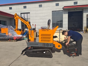 Hoch produktiver <span class=keywords><strong>Mini</strong></span>-Raupen bagger mit Pinnen mäher Graben fräse Pflug Öl hammer Erd bohrer - Product Image 6