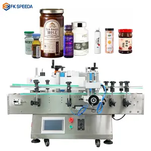 Factory Plastic Glass Round Bottle Wine Bottle Labeller Labeling Machine Round Bottles Sticker front and back Label Machine