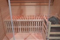 Sauna de Vapor con Puertas de Vidrio, Spa en Casa para 2 Personas
