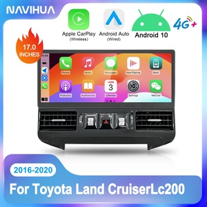 17" Touch Screen Multimedia Android Car Radio for Toyota Land Cruiser LC200 2016 2020 GXR VXR Carplay Navigation <b>Auto</b> Head Unit - Product Image 5