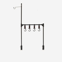 IRONDONKEY Support de rangement pliable en alliage d'aluminium pour extérieur, support de rangement pour camping et pique-nique, support à crochets multifonction pour vaisselle