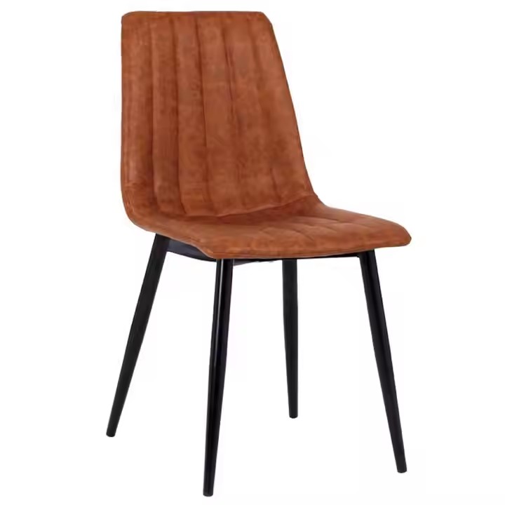 Modern Simple Design Cafe Dining Chair Fabric Seat Metal Leg for Hotel Kitchen Dining Furniture Cafe
