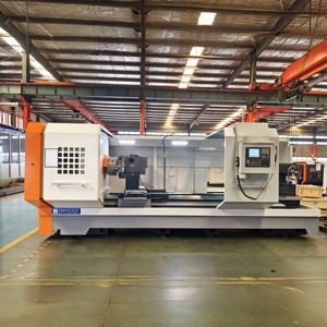 Крупногабаритный прецизионный горизонтальный токарный станок с ЧПУ CK61125, плоская станина, для тяжелых условий эксплуатации, с ЧПУ Siemens, высокоточный, автоматический, длина 5 м - Product Image 1