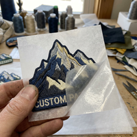 Patch brodé personnalisé avec logo de montagne, idéal pour l'aventure en plein air, le camping, à appliquer sur les vêtements, les vestes, les chapeaux, les sacs à dos