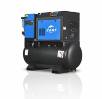 Compresseur d'air miniature monophasé ZAKF de haute qualité 7,5 kW 10 CV 220 V 50/60 Hz de type vis intégré pour souffleur d'air