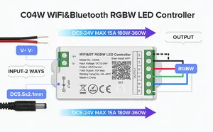 Bộ Điều Khiển Dải Đèn LED Laimi RGBW 2023 Được Điều Khiển Bởi Điều Khiển Từ Xa APP Alexa RF Với CE RoHS