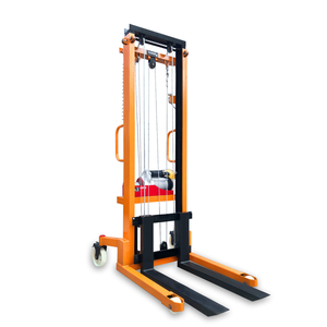Apilador de palés de montacargas eléctrico personalizado de 1 tonelada con motor de CA Carretilla elevadora enchufable de carga automática - Product Image 1