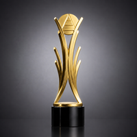 Trophée artisanal en métal personnalisé haut de gamme, statue créative en or pour la décoration de cérémonie