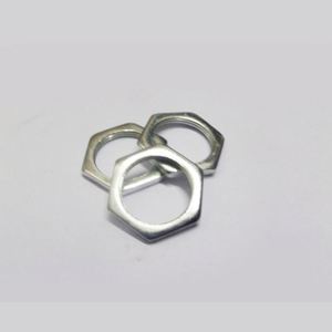 #10-24 UNC Thread Stainless Steel Machine <b>Screw</b> Hex Nuts Silver Finish Drilling - Product Image 2
