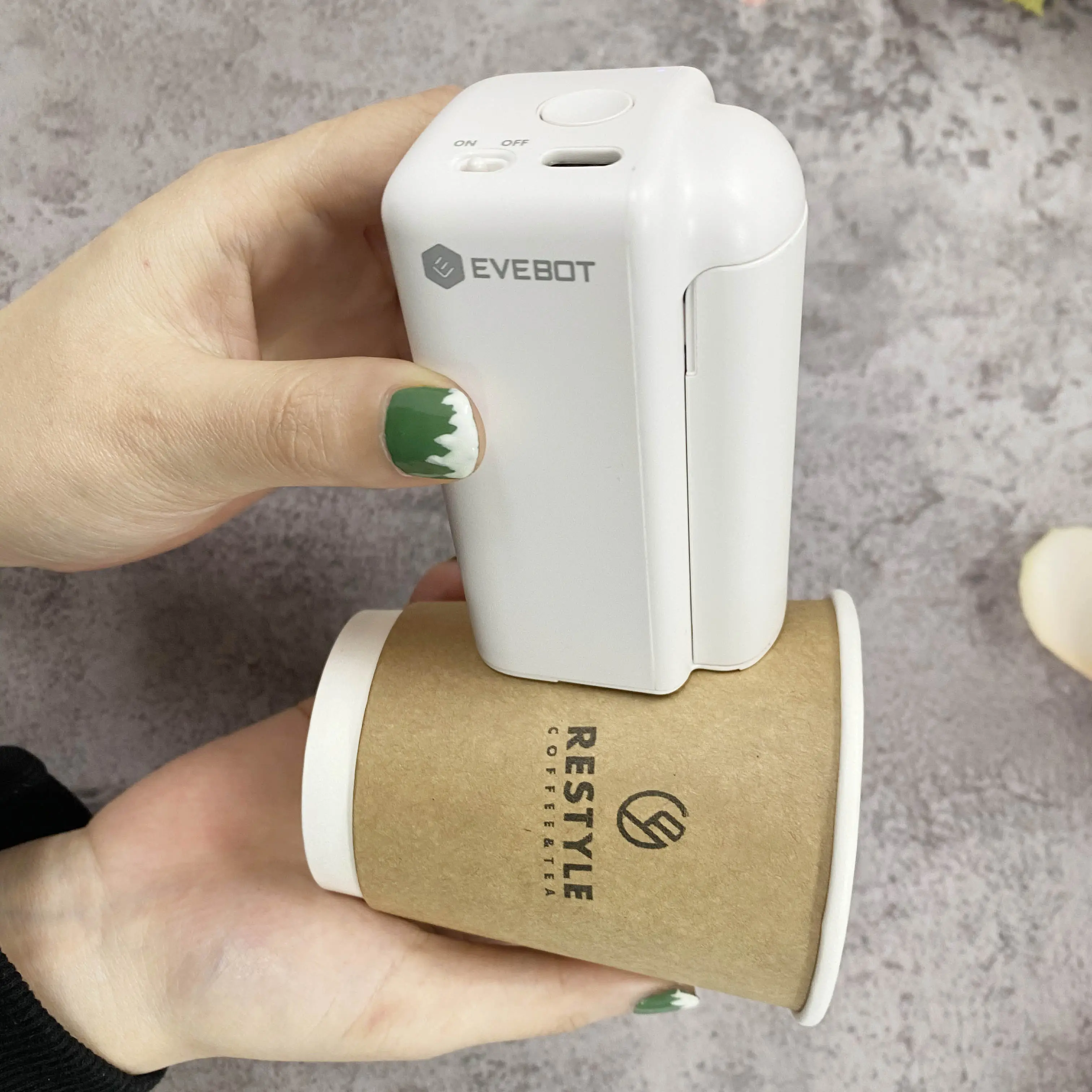 EVEBOT – Mini-imprimante Portable à jet d'encre, impression sur toutes les surfaces