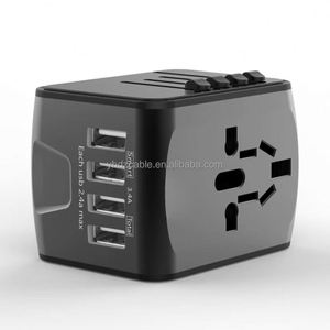 EU UK USA AU Multi-port Charging Head 4USB World Travel Fast Charger 5V3.4A AC Adapter - Product Image 1