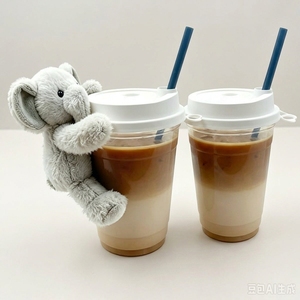 Decoración para Taza <span class=keywords><strong>de</strong></span> Café con Forma <span class=keywords><strong>de</strong></span> <span class=keywords><strong>Elefante</strong></span> y Oso <span class=keywords><strong>de</strong></span> Peluche con Fijación <span class=keywords><strong>de</strong></span> Velcro - Product Image 6