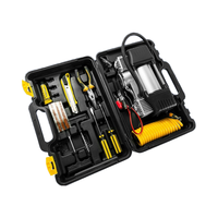 Pompe électrique portable 12V pour voiture/auto, mini compresseur d'air/noeudlette à pneus noire, outil universel pour gonflage de pneus 12V