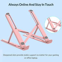 LuXuGift Nouveau Support Pliable pour Ordinateur Portable et Tablette, Support de Téléphone, Rehausseur Réglable sur 13 Niveaux, Support Portable pour Ordinateur Portable, Support de Refroidissement en ABS