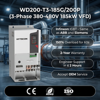 Variador de Frecuencia HYTECON WD200-T3-185G/200P de 185kW, Trifásico, 380V CA, con Control Vectorial de Alto Torque para Motor Industrial