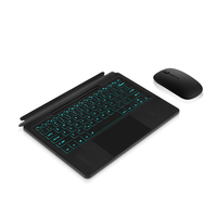 Keyboard Nirkabel dengan Lampu Latar dan Touchpad/Tempat Pensil 13 inci untuk Tablet Microsoft Surface Pro 9 8 Pro X