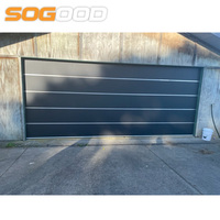 Puerta de Garaje Eléctrica Automática de Acero y Polímero, Impermeable, con Aislamiento Térmico, Diseño Moderno, Superficie Acabada, Control Remoto