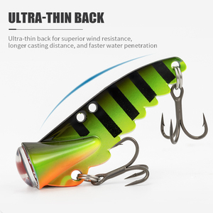 Leurre dur en métal VIB 46mm 8g, design multi-trous, forte vibration, pour pêche en eau douce et salée, brochet et bar. - Product Image 3