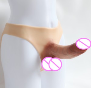 Quille intégrée insérée de 7,48 pouces Bender Balles flottantes Oeuf glissant sexe G-string Gode à sangle en silicone prothèse de pénis portable - Product Image 1