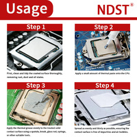 Pasta Térmica de Silicona Gris NDST para Disipador de Calor, Interfaz de Refrigeración para Procesador, CPU, GPU, VGA, LED, Transistor y Otros Adhesivos