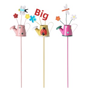 Macetero de hierro artificial con diseño de mariquita para arreglos florales, accesorio de decoración para patio exterior, flor con forma de animal - Product Image 5