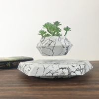 Base Hexagonal para Maceta Flotante, Maceta Magnética Electrónica, Material ABS, Regalos Personalizados para el Hogar