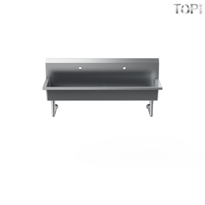 Fregadero Comercial de Acero Inoxidable 304/430 de 2 Estaciones y 60 Pulgadas, Montado en Pared, con Drenaje, Acabado Pulido, Resistente a la Corrosión, Moderno 5 - Product Image 4