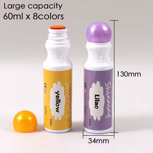Marqueurs à pointe éponge lavables B2B, 2,1 oz, 8 couleurs métalliques, pour les jeux artistiques en famille, cadeau créatif - Product Image 2