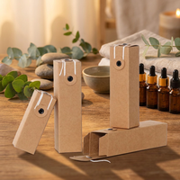 Boîte d'emballage pour huiles essentielles cosmétiques en carton kraft brun recyclé pour diffuseur d'arômes tendance, emballage cadeau artisanal