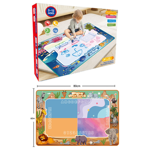 Alas Gambar Ajaib Air Hewan Liar Kanvas Grafiti 80cm*60cm Alas Air Tulis dan Gambar Mainan Menggambar untuk Balita - Product Image 4