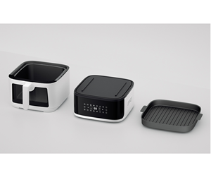 <span class=keywords><strong>Friteuse</strong></span> à air numérique de luxe 8L carrée en acier inoxydable avec <span class=keywords><strong>grill</strong></span> 2-en-1, écran LCD, grille amovible, 1700W, électrique domestique - Product Image 4