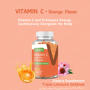 Gomitas de Vitamina C con Sabor a Naranja, Suplementos Dietéticos para Adultos, 60 Unidades, 2 por Porción - Product Image 2