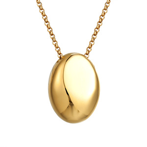 Factory Wholesale 14k Gold Plated Necklace Vintageshaped Necklace <b>Titanium</b> Steel High-grade Sweater <b>Chain</b> Hip Hop Wholesale - Product Image 1