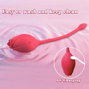 STELLAR PATH CoupleWomen Remote <b>Control</b> Clitoral Panty Nipple G-Spot <b>Vibrator</b> -Shaped Silicone Vibrating Rose Tongue - Product Image 5