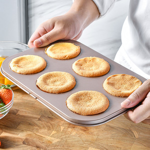 Thép không gỉ 6 khoang bánh donut Khuôn Muffin <span class=keywords><strong>Cup</strong></span> cho hộ gia đình bánh nhỏ khay nướng bánh công cụ nướng - Product Image 4