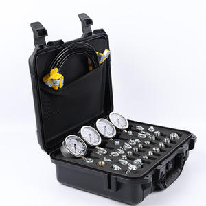 Manómetro de Presión de Aceite Hidráulico de Alta Precisión con Conector 33, Negro, Cuatro Piezas, Instrumento Combinado de Una Sola Capa para Excavadora, Directo - Product Image 2