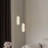 Lampe suspendue de designer danois pour restaurant, chambre à coucher, tête de lit, ligne longue, mur d'arrière-plan artistique, verre tactile haut de gamme, lumière décorative