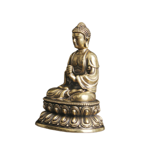 Patung kuningan tua yang dibuat Retro dari Buddha matahari yang besar - Product Image 2