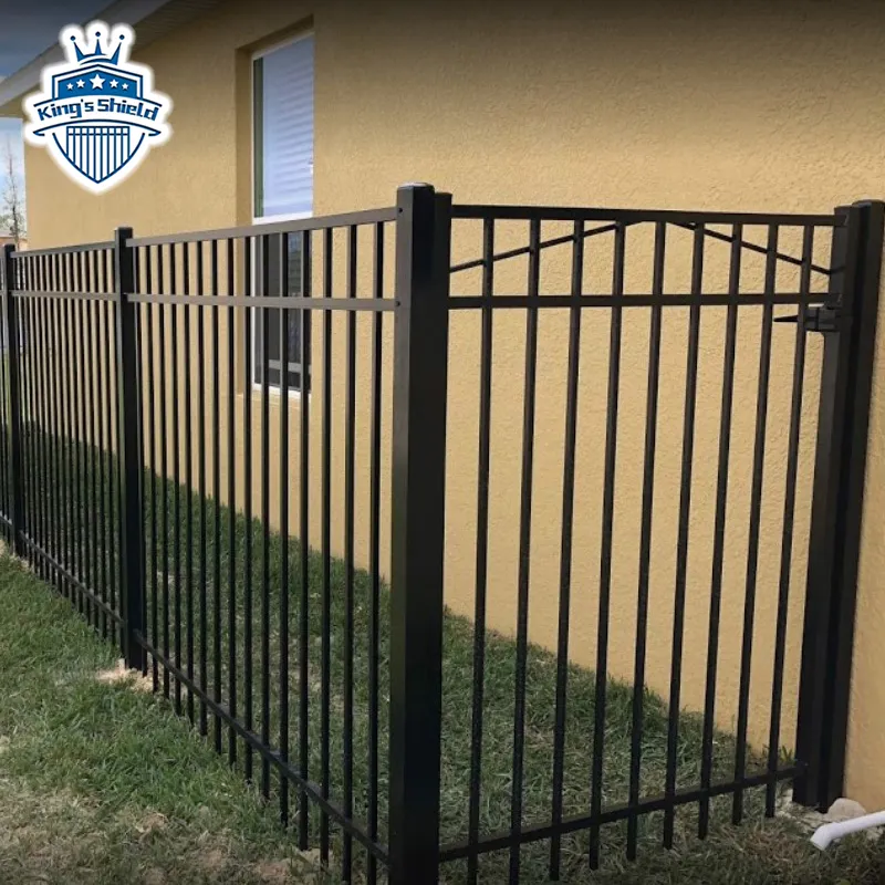 Clôture de jardin Offre Spéciale extérieure en métal noir en acier aluminium panneaux de clôture de cour avant